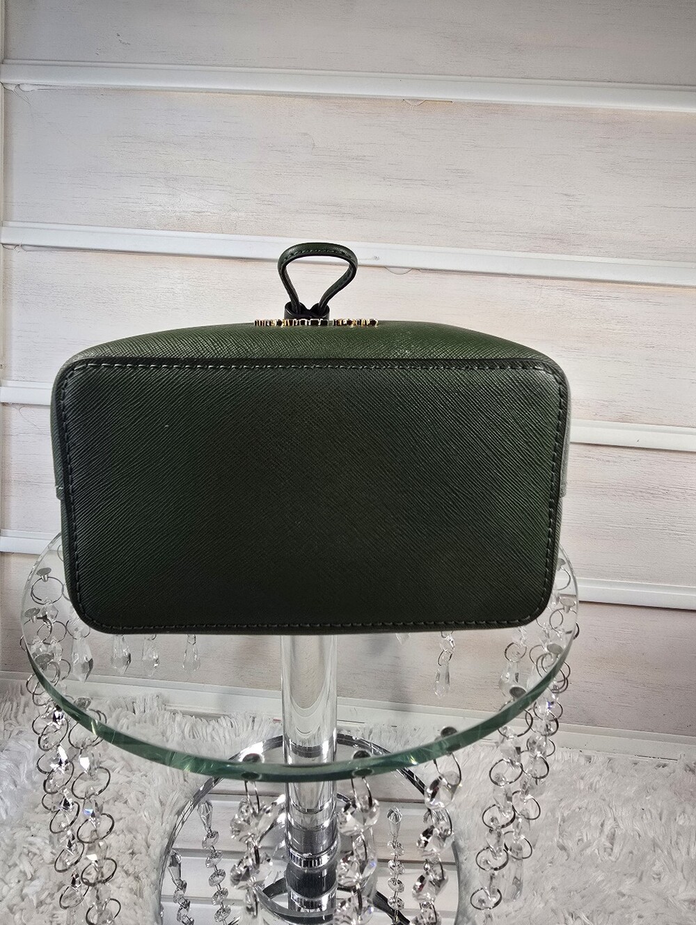Michael Kors Green Saffiano Leather mini Bucket Bag only - Picture 5 of 14